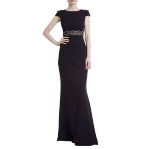 Badgley Mischka embellished waistline gown